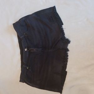 Aerie black denim shorts XL
